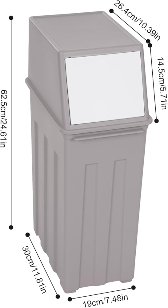 Amazon.com: KUMOYOU 8 Gallon Trash Can with Hinged Flap Cover Amazon.com: KUMOYOU 8 Gallon Trash Can with Hinged Flap Cover